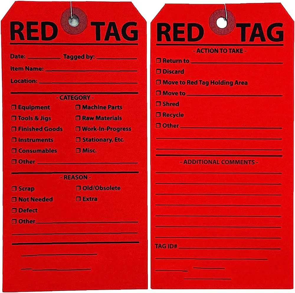 5S Red Tags  Creative Safety Supply